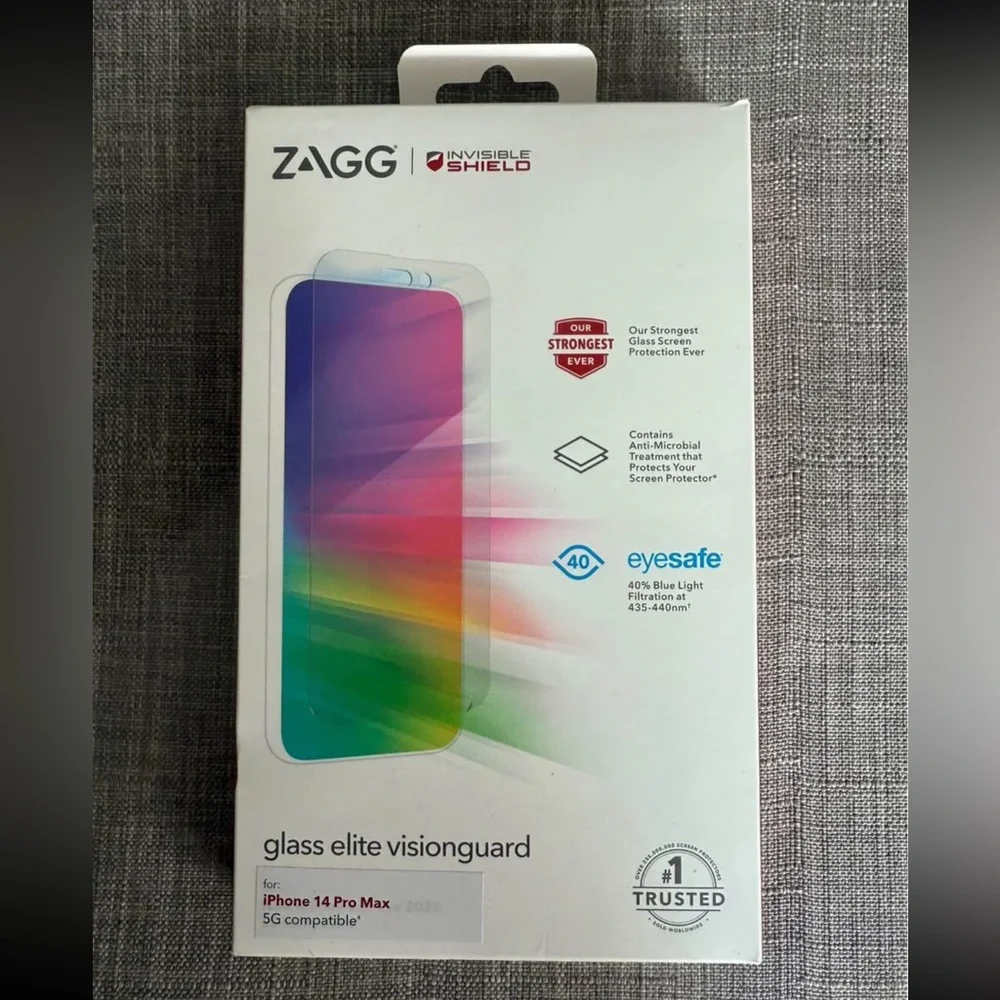 ZAGG GLASS ELITE VISIONGUARD SCREEN PROTECTOR FOR IPHONE 14 PRO MAX